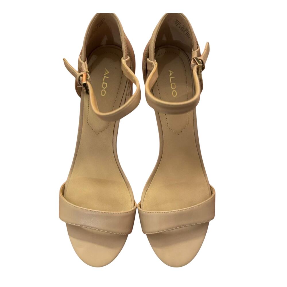 Aldo Beige Ankle Strap Stiletto Heels Alynia Beige  Neutral Size 8 - Picture 3 of 10